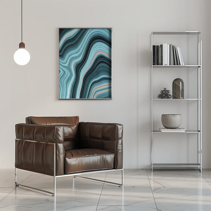 Aqua Drift - Stretched Canvas, Poster or Fine Art Print I Heart Wall Art