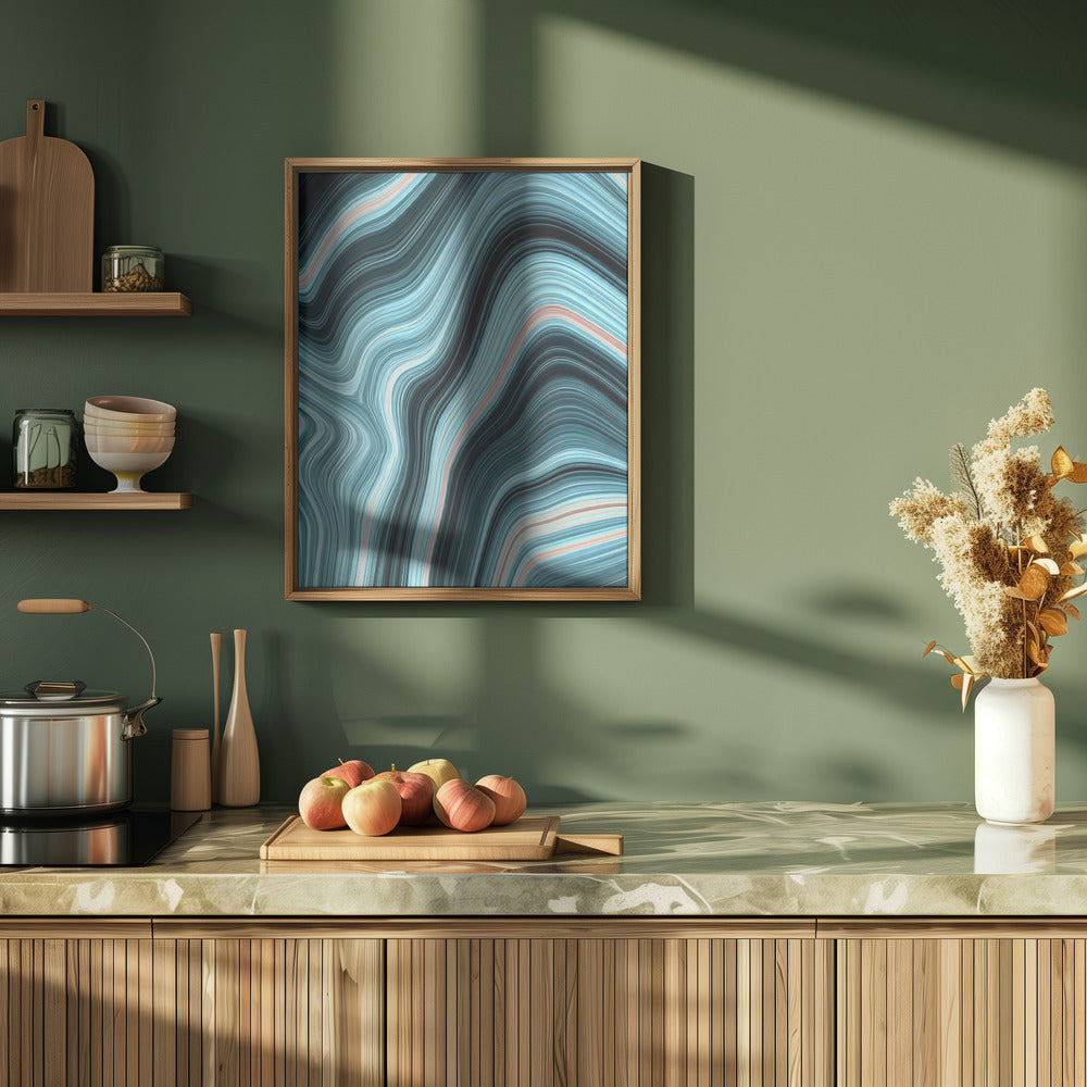 Aqua Drift - Stretched Canvas, Poster or Fine Art Print I Heart Wall Art