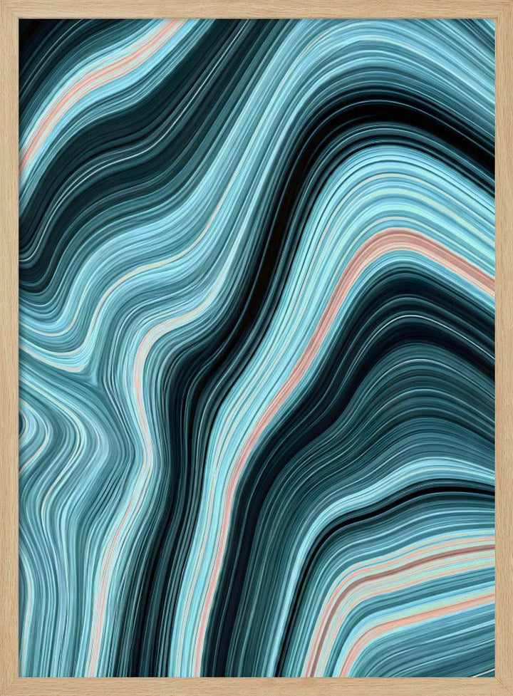 Aqua Drift - Stretched Canvas, Poster or Fine Art Print I Heart Wall Art