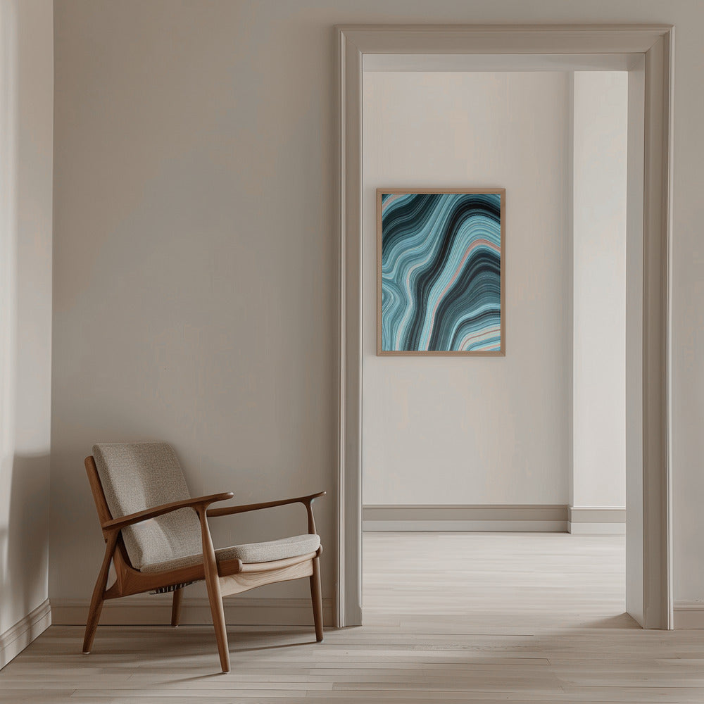 Aqua Drift - Stretched Canvas, Poster or Fine Art Print I Heart Wall Art