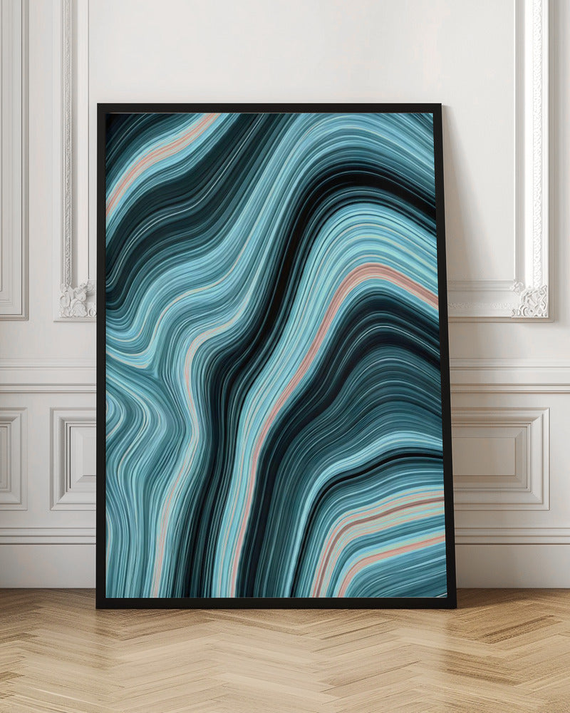 Aqua Drift - Stretched Canvas, Poster or Fine Art Print I Heart Wall Art