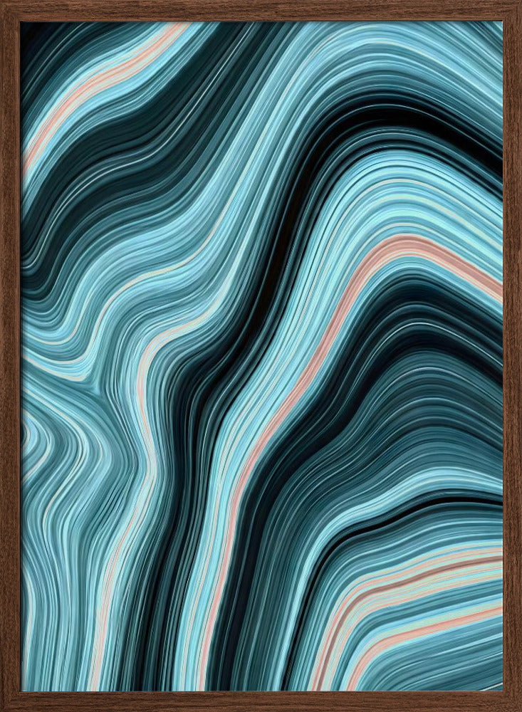 Aqua Drift - Stretched Canvas, Poster or Fine Art Print I Heart Wall Art