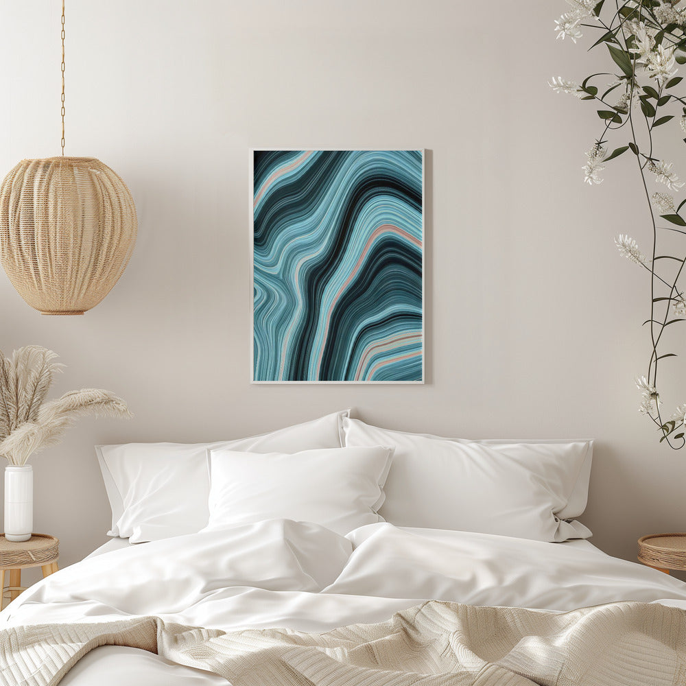 Aqua Drift - Stretched Canvas, Poster or Fine Art Print I Heart Wall Art