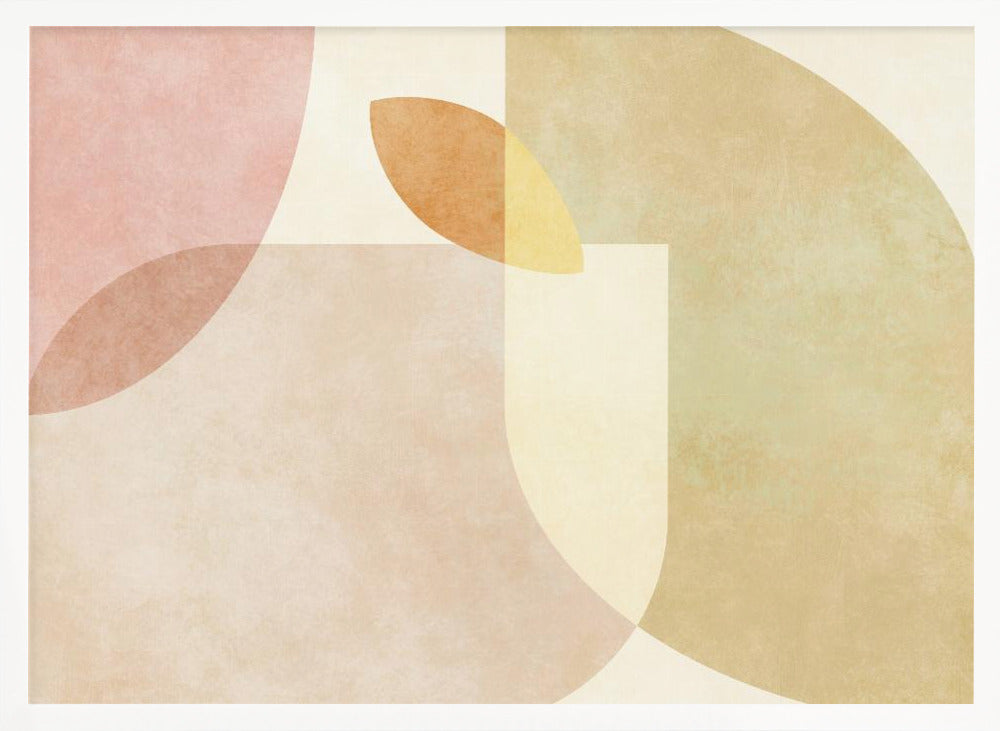 Aqua Shapes1 Kopie - Stretched Canvas, Poster or Fine Art Print I Heart Wall Art