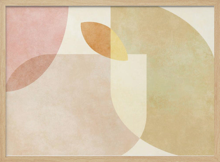 Aqua Shapes1 Kopie - Stretched Canvas, Poster or Fine Art Print I Heart Wall Art