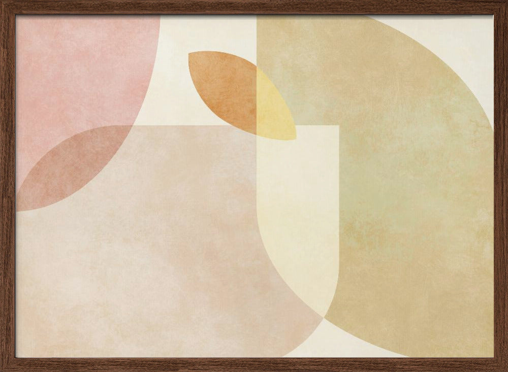 Aqua Shapes1 Kopie - Stretched Canvas, Poster or Fine Art Print I Heart Wall Art
