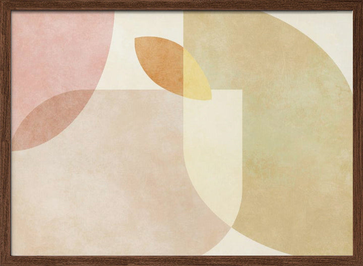 Aqua Shapes1 Kopie - Stretched Canvas, Poster or Fine Art Print I Heart Wall Art