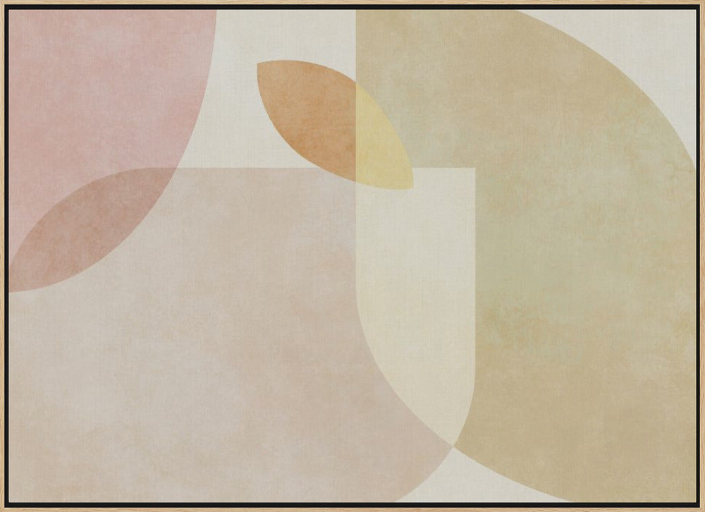 Aqua Shapes1 Kopie - Stretched Canvas, Poster or Fine Art Print I Heart Wall Art