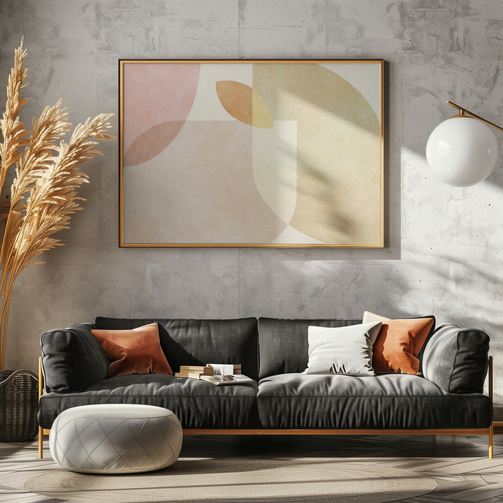 Aqua Shapes1 Kopie - Stretched Canvas, Poster or Fine Art Print I Heart Wall Art
