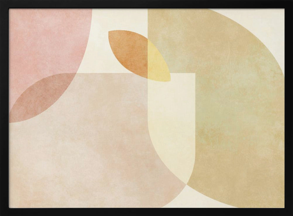 Aqua Shapes1 Kopie - Stretched Canvas, Poster or Fine Art Print I Heart Wall Art