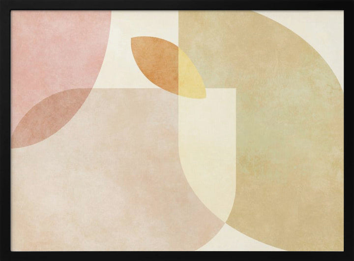 Aqua Shapes1 Kopie - Stretched Canvas, Poster or Fine Art Print I Heart Wall Art