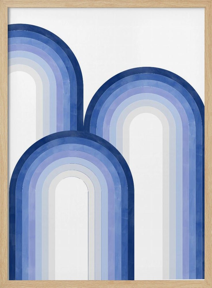 Arched Blue Scape - Stretched Canvas, Poster or Fine Art Print - I Heart Wall Art - Poster Print, Canvas Print or Framed Art Print