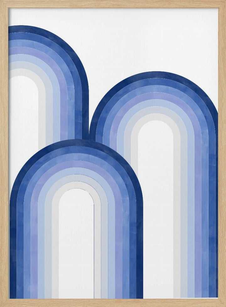 Arched Blue Scape - Stretched Canvas, Poster or Fine Art Print - I Heart Wall Art - Poster Print, Canvas Print or Framed Art Print