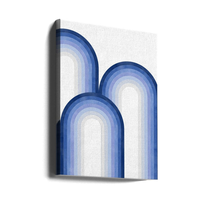 Arched Blue Scape - Stretched Canvas, Poster or Fine Art Print - I Heart Wall Art - Poster Print, Canvas Print or Framed Art Print