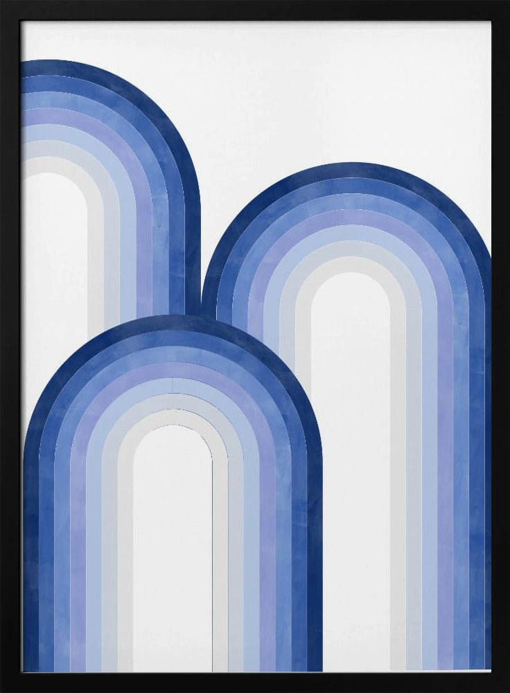 Arched Blue Scape - Stretched Canvas, Poster or Fine Art Print - I Heart Wall Art - Poster Print, Canvas Print or Framed Art Print