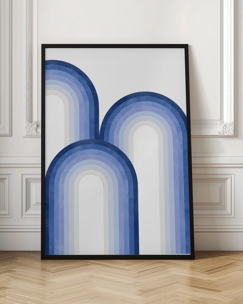 Arched Blue Scape - Stretched Canvas, Poster or Fine Art Print - I Heart Wall Art - Poster Print, Canvas Print or Framed Art Print