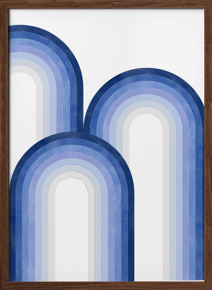 Arched Blue Scape - Stretched Canvas, Poster or Fine Art Print - I Heart Wall Art - Poster Print, Canvas Print or Framed Art Print