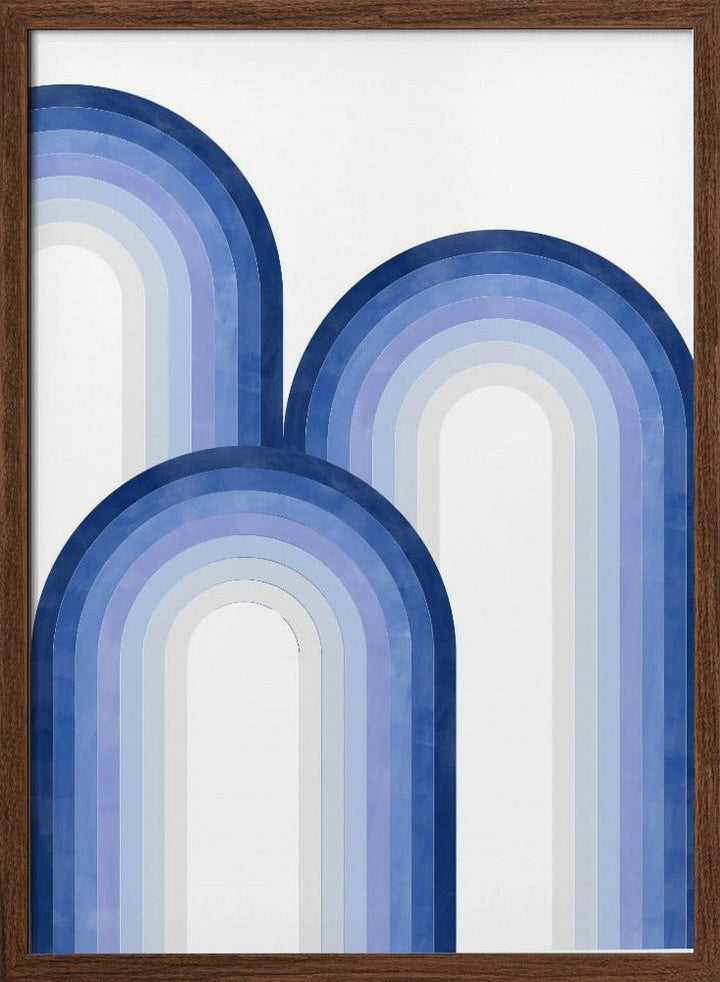Arched Blue Scape - Stretched Canvas, Poster or Fine Art Print - I Heart Wall Art - Poster Print, Canvas Print or Framed Art Print