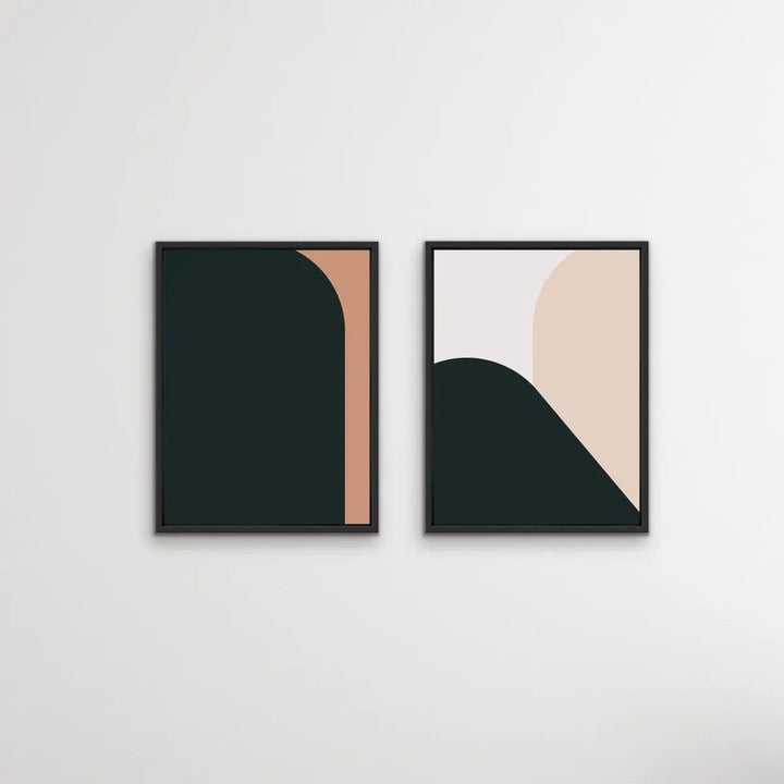 Arches - Two Piece Minimalist Boho Print Set Diptych - I Heart Wall Art - Poster Print, Canvas Print or Framed Art Print