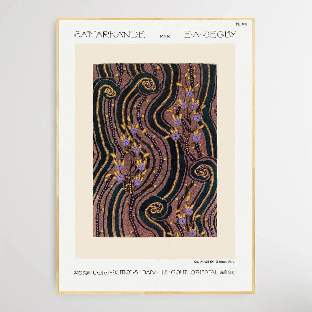 Art Deco Flower Pattern 1914 by E. A. Séguy - I Heart Wall Art - Poster Print, Canvas Print or Framed Art Print