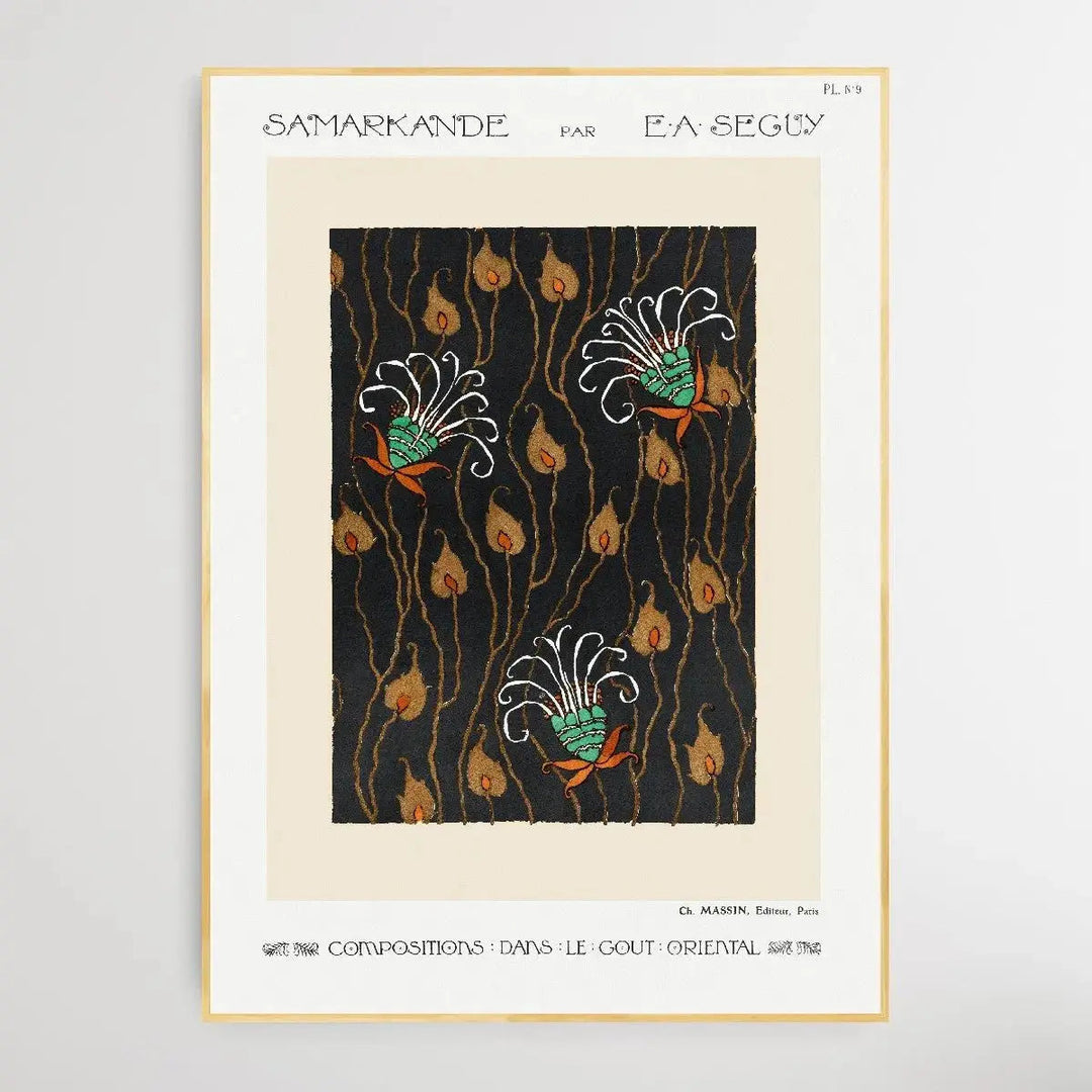 Art Deco Flower Pattern 2 1914 by E. A. Séguy - I Heart Wall Art - Poster Print, Canvas Print or Framed Art Print