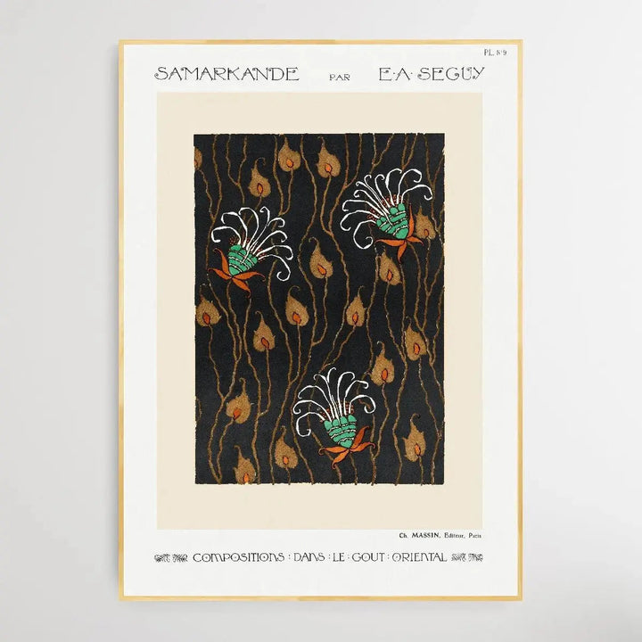 Art Deco Flower Pattern 2 1914 by E. A. Séguy - I Heart Wall Art - Poster Print, Canvas Print or Framed Art Print