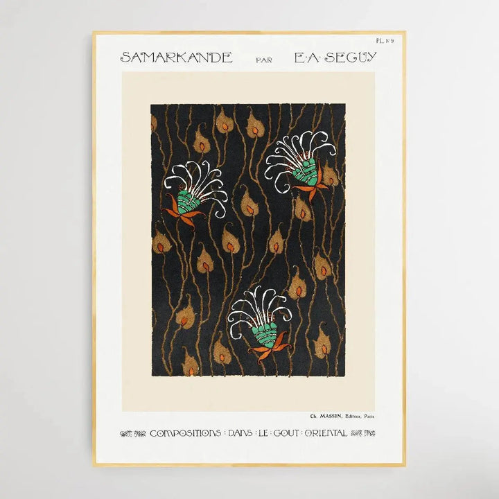 Art Deco Flower Pattern 2 1914 by E. A. Séguy - I Heart Wall Art - Poster Print, Canvas Print or Framed Art Print