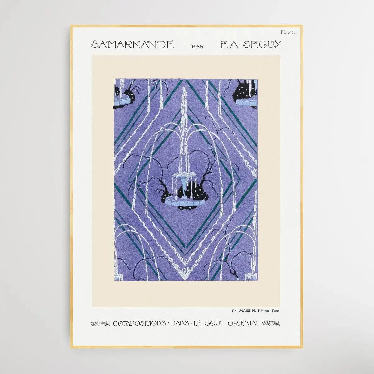 Art Deco Fountain Pattern 1 1914 by E. A. Séguy - I Heart Wall Art - Poster Print, Canvas Print or Framed Art Print