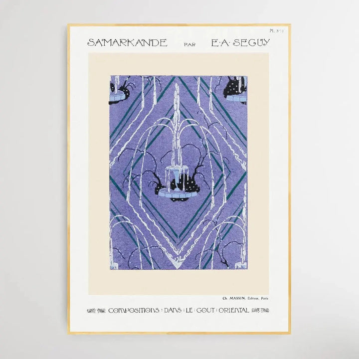 Art Deco Fountain Pattern 1 1914 by E. A. Séguy - I Heart Wall Art - Poster Print, Canvas Print or Framed Art Print