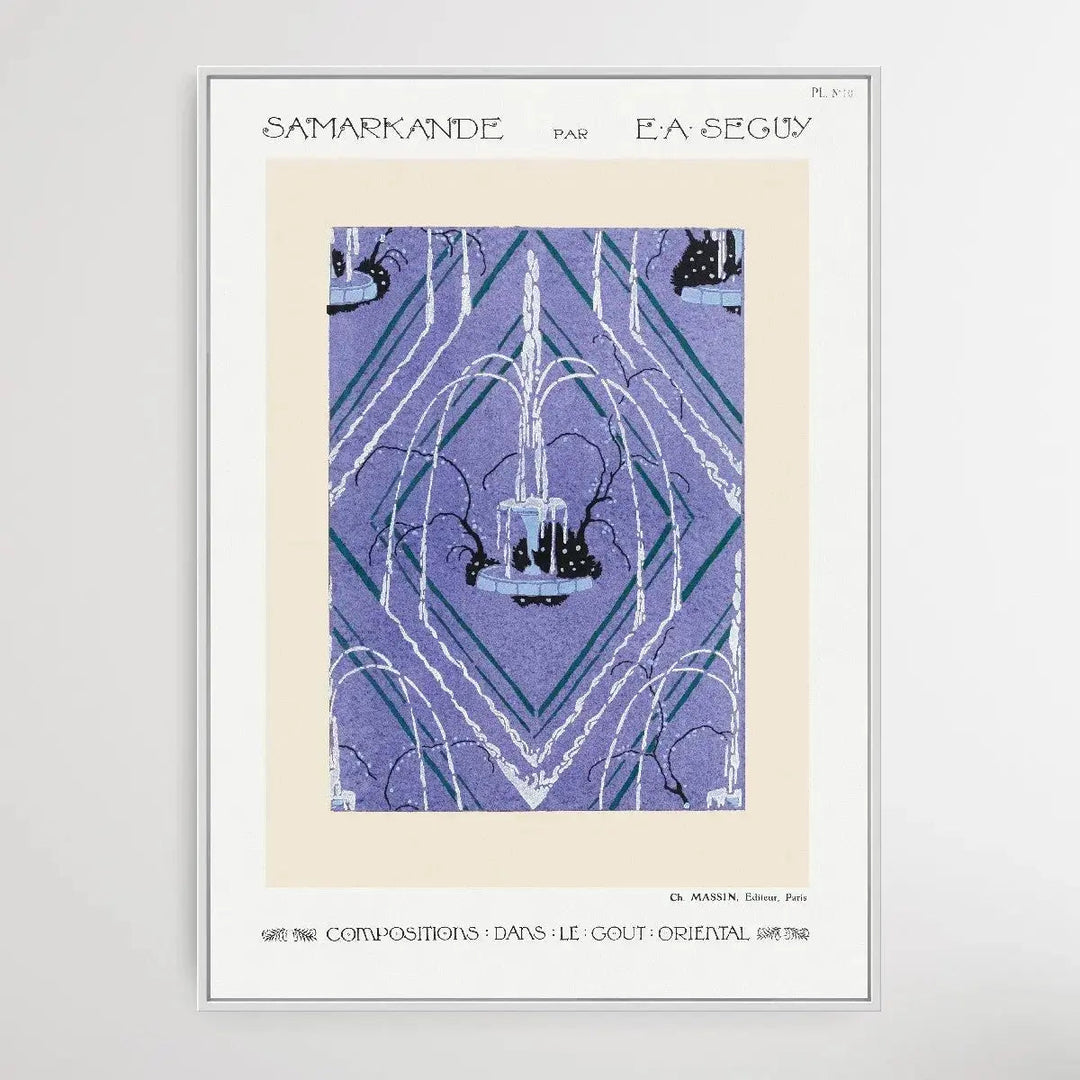 Art Deco Fountain Pattern 1 1914 by E. A. Séguy - I Heart Wall Art - Poster Print, Canvas Print or Framed Art Print