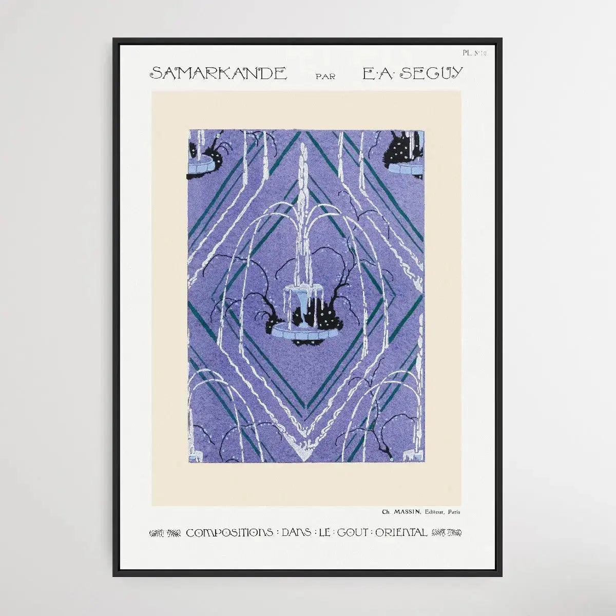 Art Deco Fountain Pattern 1 1914 by E. A. Séguy - I Heart Wall Art - Poster Print, Canvas Print or Framed Art Print