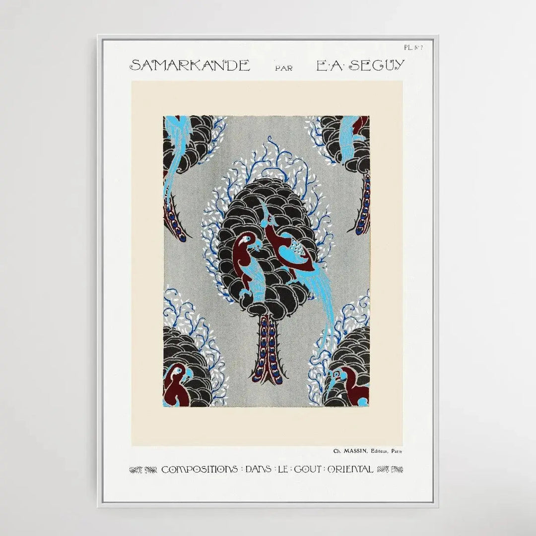 Art Nouveau Bird Pattern 1914 by E. A. Séguy - I Heart Wall Art - Poster Print, Canvas Print or Framed Art Print