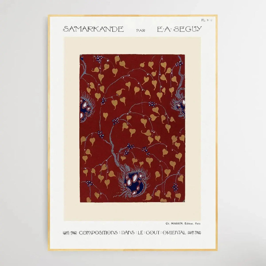 Art Nouveau Flower Pattern 1 1914 by E. A. Séguy - I Heart Wall Art - Poster Print, Canvas Print or Framed Art Print
