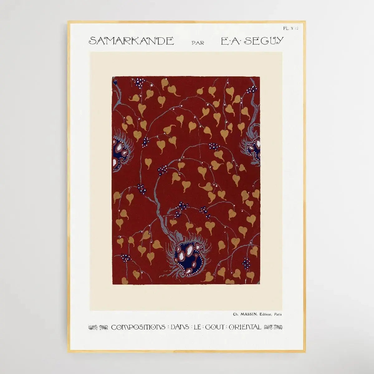 Art Nouveau Flower Pattern 1 1914 by E. A. Séguy - I Heart Wall Art - Poster Print, Canvas Print or Framed Art Print