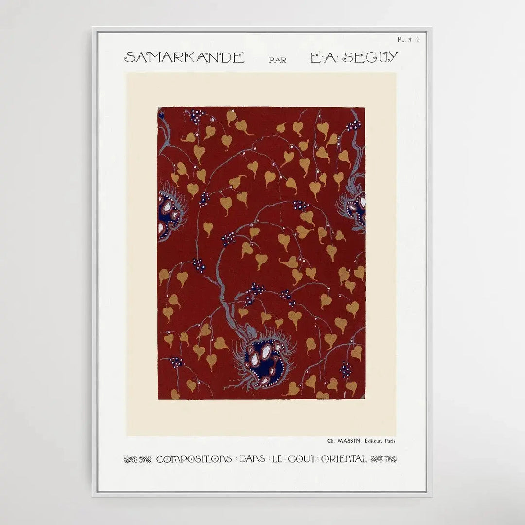 Art Nouveau Flower Pattern 1 1914 by E. A. Séguy - I Heart Wall Art - Poster Print, Canvas Print or Framed Art Print