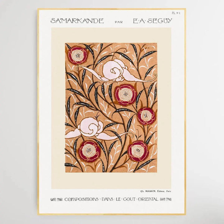 Art Nouveau Flower Pattern 2 1914 by E. A. Séguy - I Heart Wall Art - Poster Print, Canvas Print or Framed Art Print