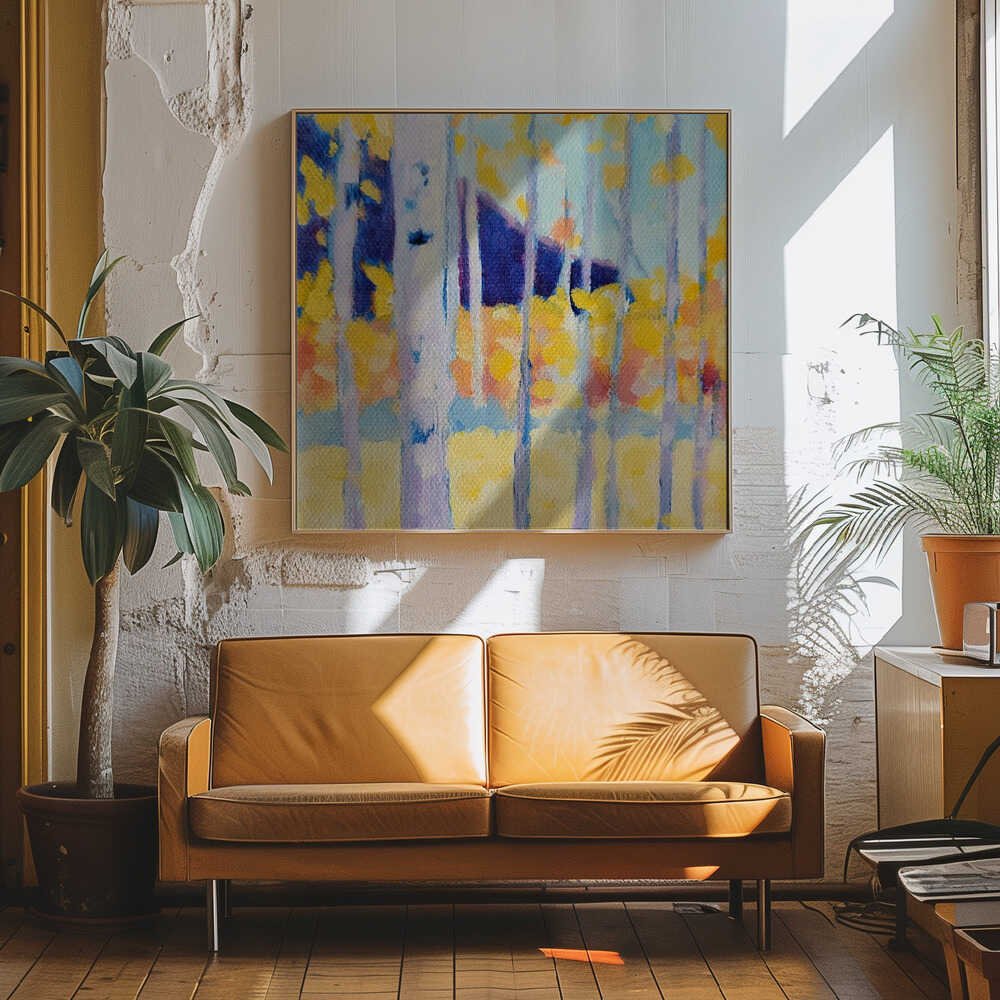 Aspens - Square Stretched Canvas, Poster or Fine Art Print - I Heart Wall Art - Poster Print, Canvas Print or Framed Art Print