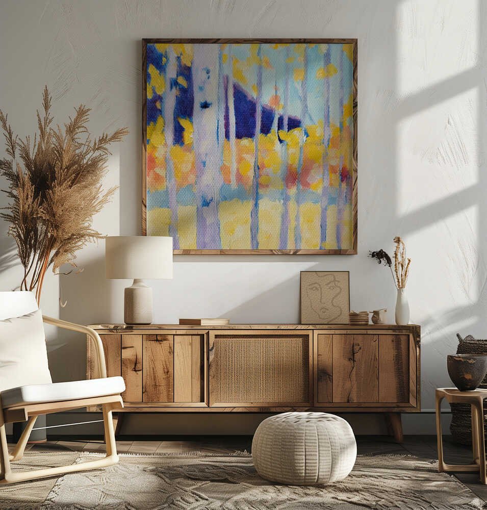 Aspens - Square Stretched Canvas, Poster or Fine Art Print - I Heart Wall Art - Poster Print, Canvas Print or Framed Art Print