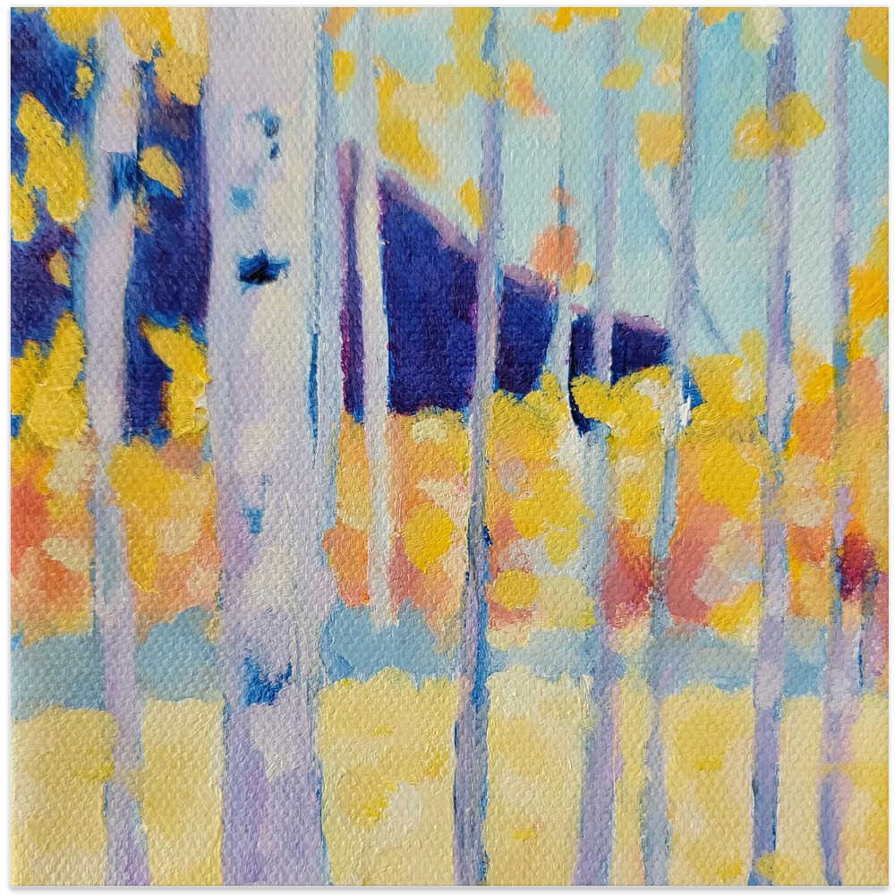 Aspens - Square Stretched Canvas, Poster or Fine Art Print - I Heart Wall Art - Poster Print, Canvas Print or Framed Art Print