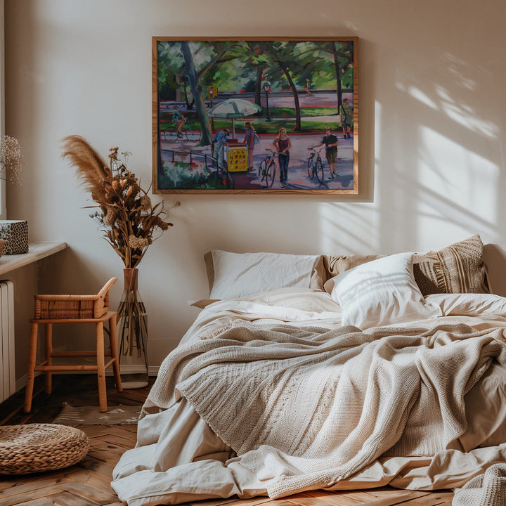 August In Central Park - Stretched Canvas, Poster or Fine Art Print I Heart Wall Art