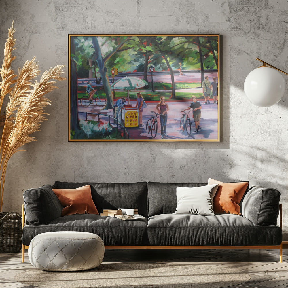 August In Central Park - Stretched Canvas, Poster or Fine Art Print I Heart Wall Art