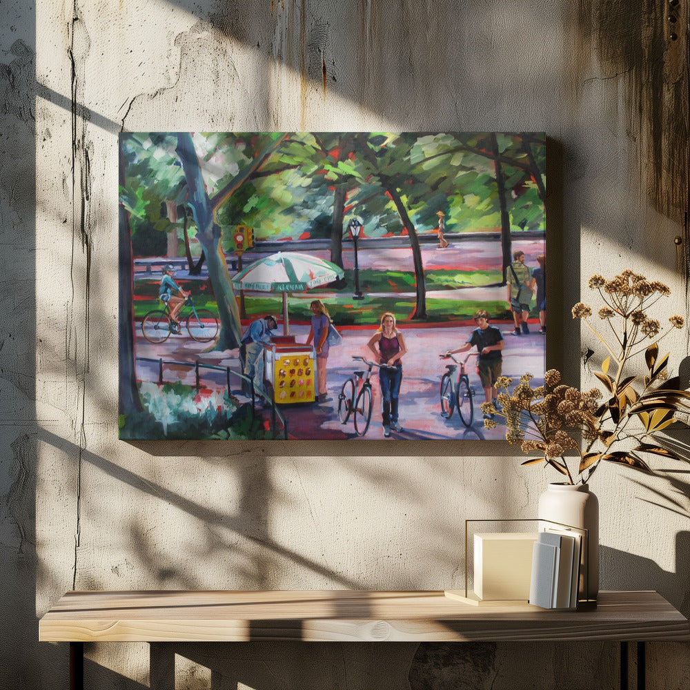 August In Central Park - Stretched Canvas, Poster or Fine Art Print I Heart Wall Art