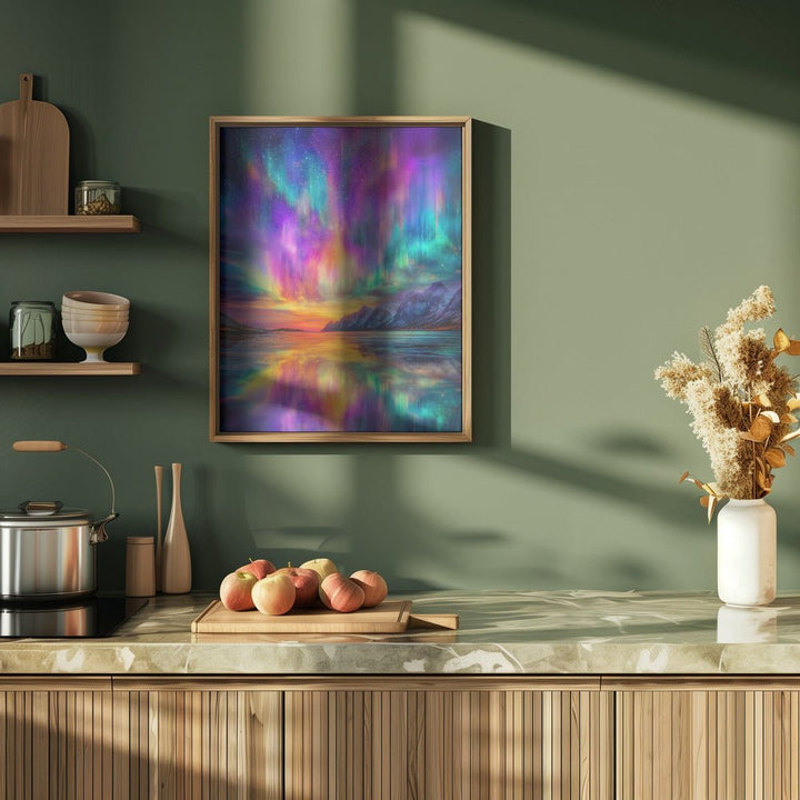 Aurora Borealis art - Stretched Canvas, Poster or Fine Art Print - I Heart Wall Art - Poster Print, Canvas Print or Framed Art Print
