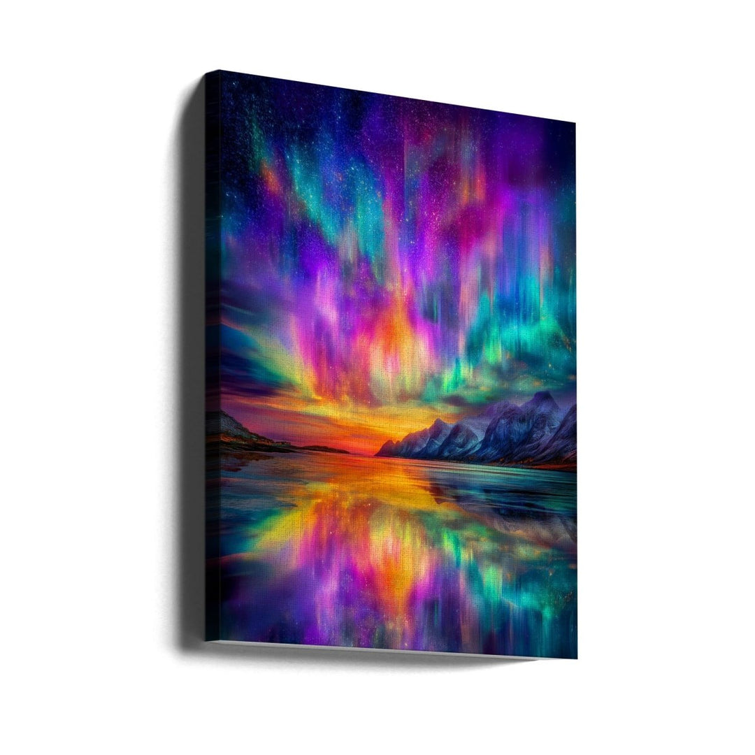 Aurora Borealis art - Stretched Canvas, Poster or Fine Art Print - I Heart Wall Art - Poster Print, Canvas Print or Framed Art Print