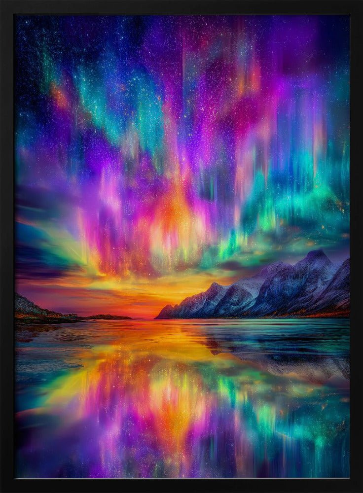 Aurora Borealis art - Stretched Canvas, Poster or Fine Art Print - I Heart Wall Art - Poster Print, Canvas Print or Framed Art Print
