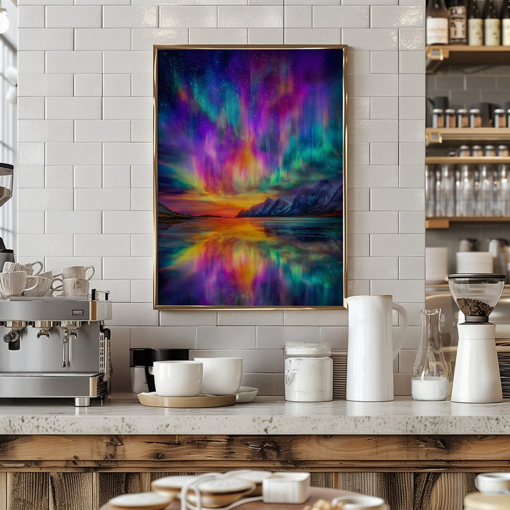 Aurora Borealis art - Stretched Canvas, Poster or Fine Art Print - I Heart Wall Art - Poster Print, Canvas Print or Framed Art Print