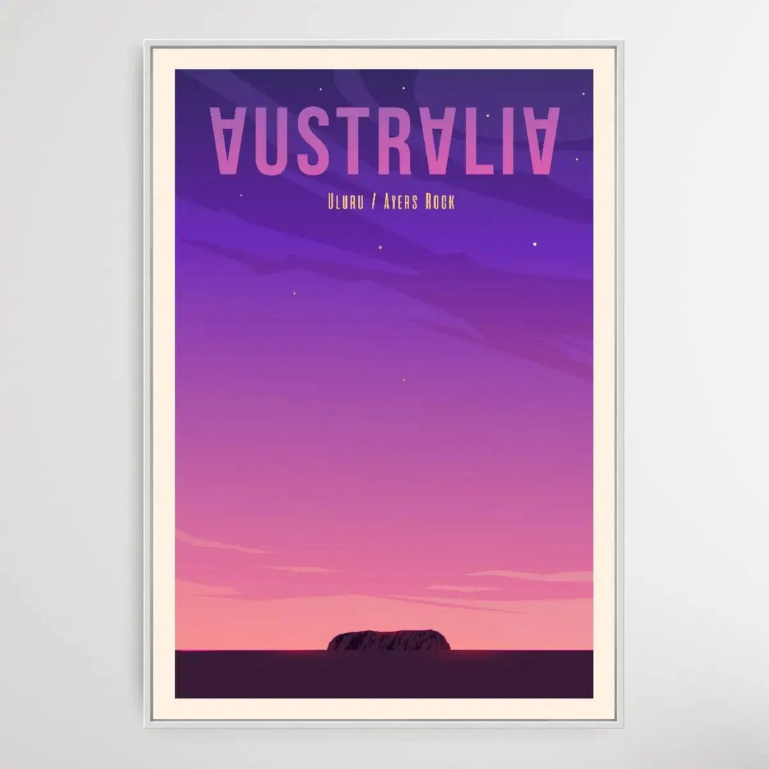 Australia - Vintage Style Travel Print - I Heart Wall Art - Poster Print, Canvas Print or Framed Art Print