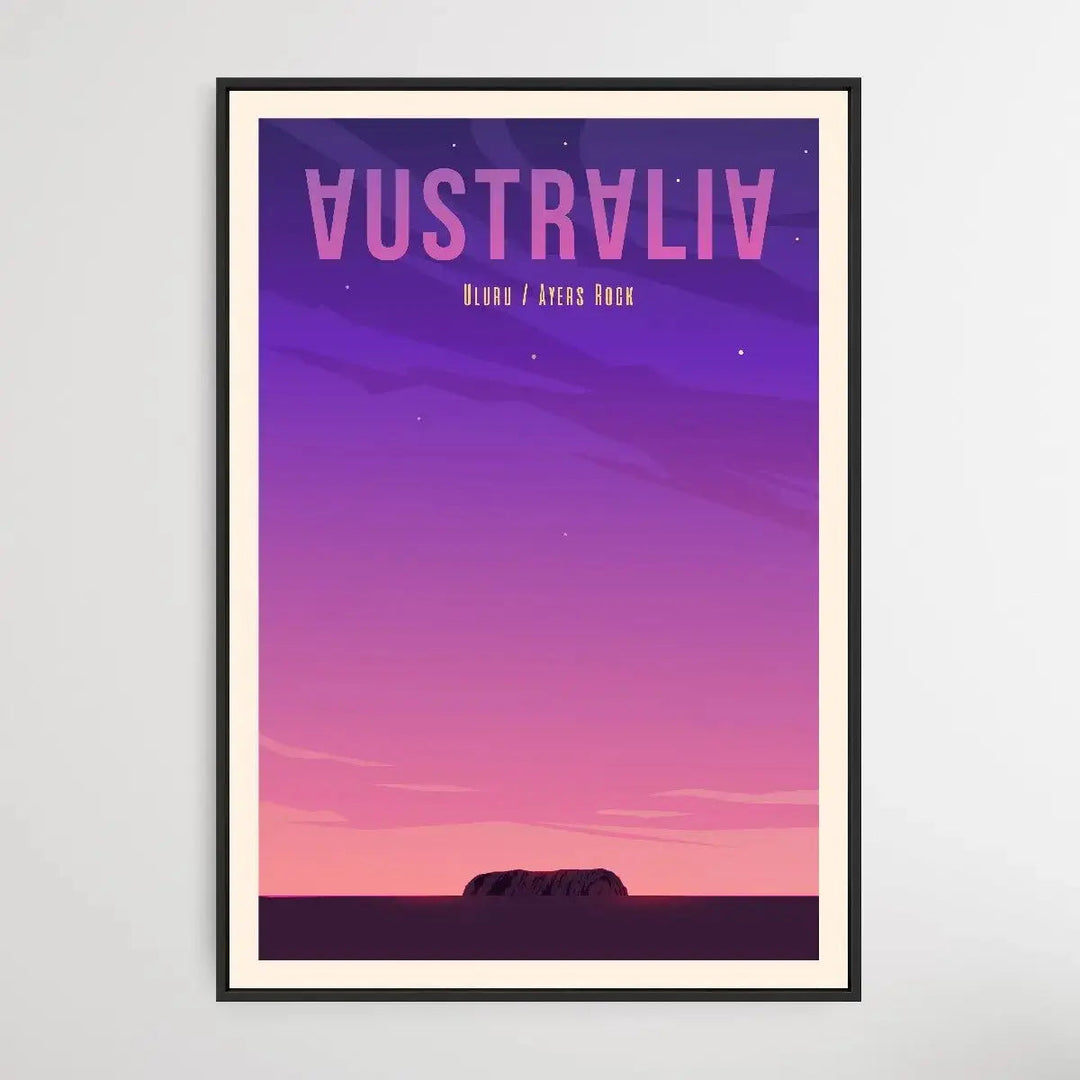 Australia - Vintage Style Travel Print - I Heart Wall Art - Poster Print, Canvas Print or Framed Art Print