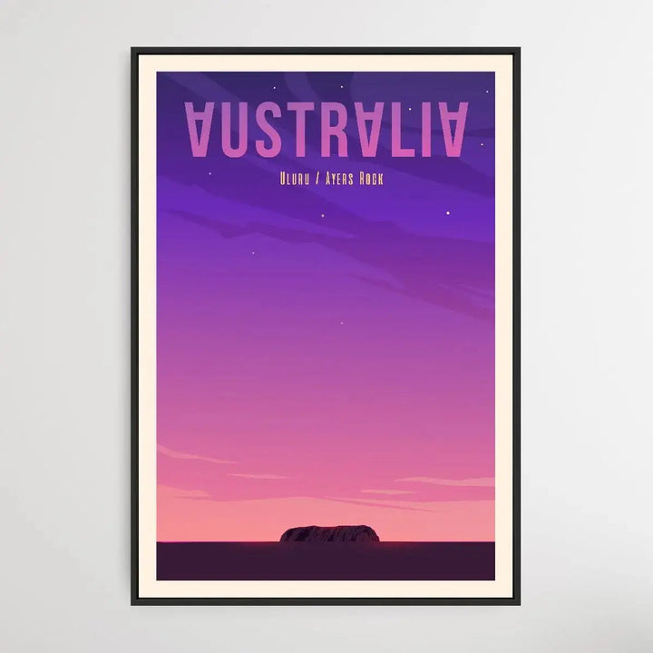 Australia - Vintage Style Travel Print - I Heart Wall Art - Poster Print, Canvas Print or Framed Art Print