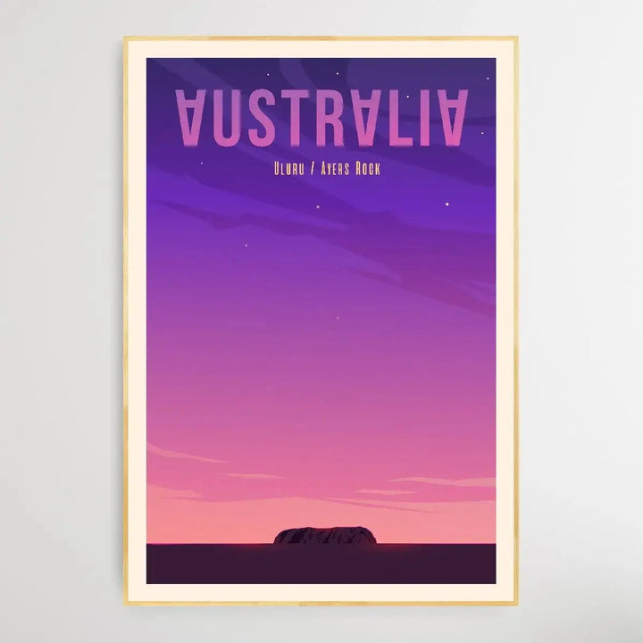 Australia - Vintage Style Travel Print - I Heart Wall Art - Poster Print, Canvas Print or Framed Art Print